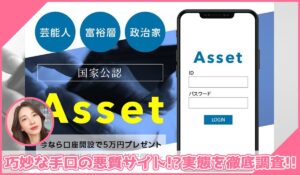 Asset(アセット)に登録して実態を調査！<b><span class="sc_marker">その結果…巧妙な手口の悪質サイトと判明！？</span></b>