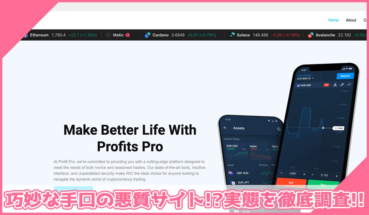 Profits Pro(プロフィットプロ)に登録して実態を調査!<b><span width=